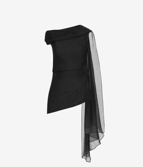Draped Organza Top