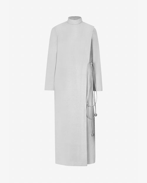 Assymetric Ivory Overcoat