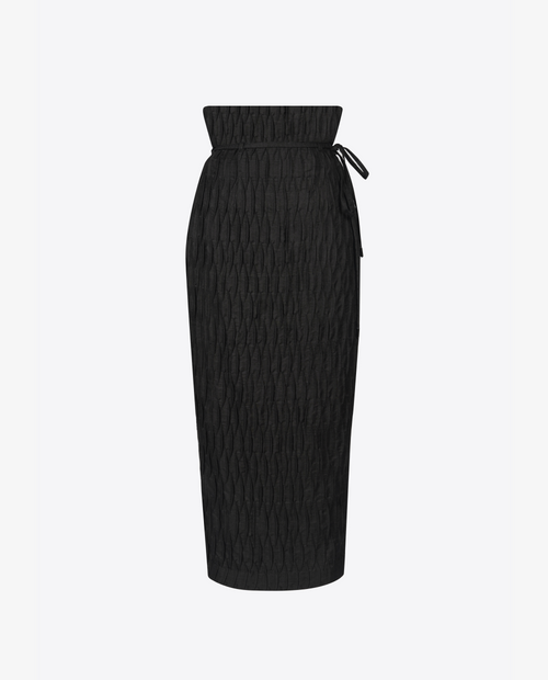 Tussar Paperbag Shadow Skirt